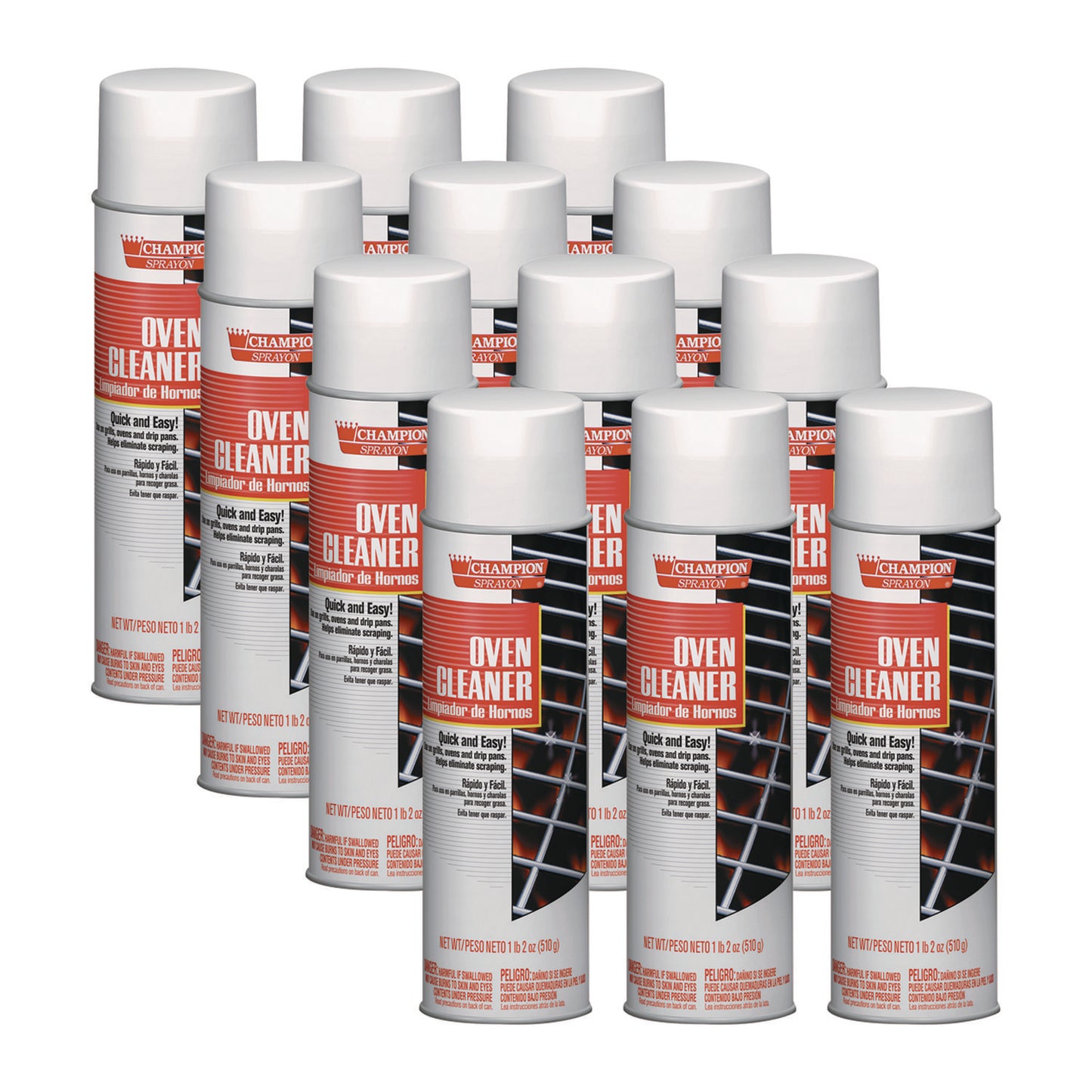 Chase Products Champion Sprayon Oven Cleaner, 18 oz Aerosol Spray, 12/Carton (CHP5177)