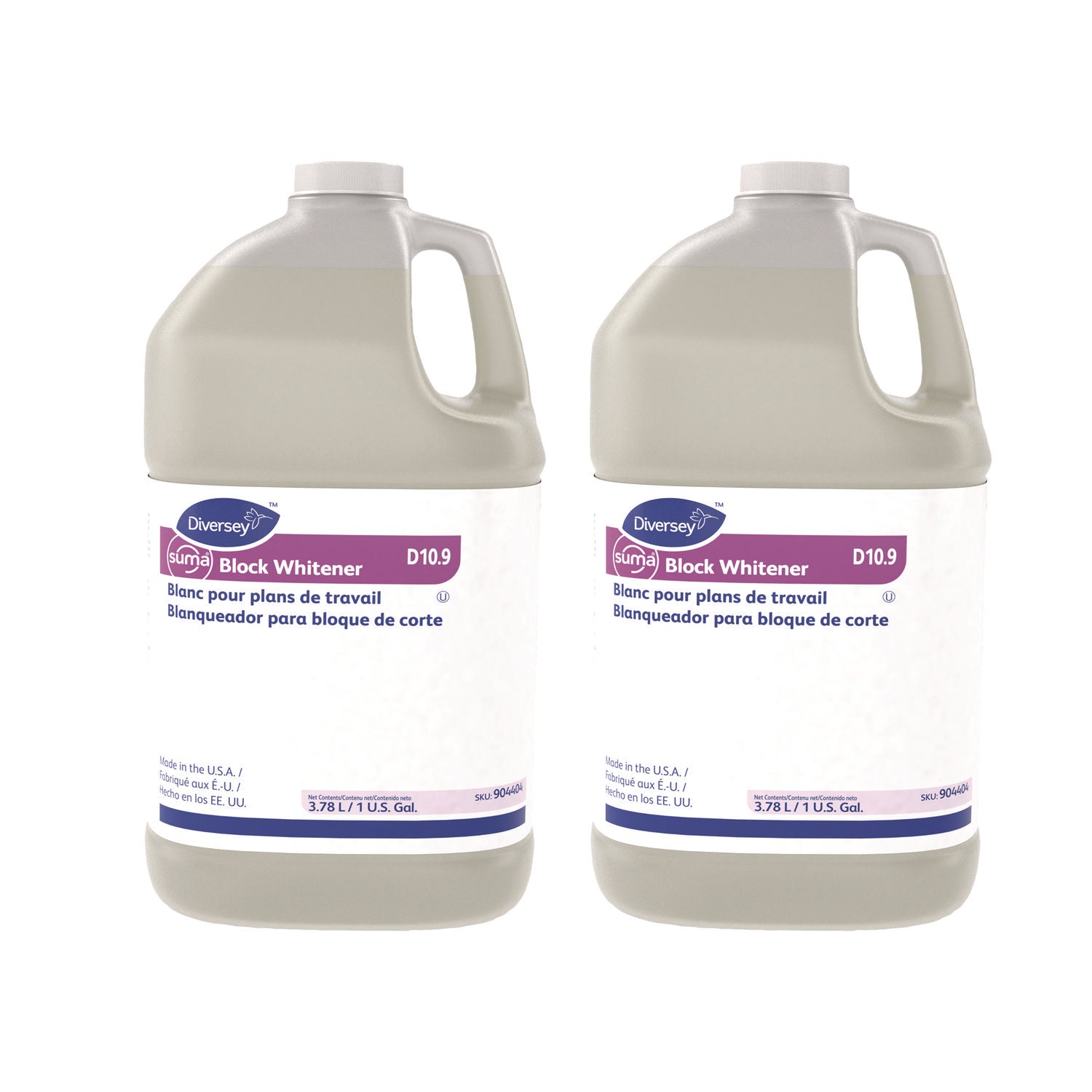 Diversey Suma Block Whitener, 1 gal Bottle, 4/Carton (DVO101109766)