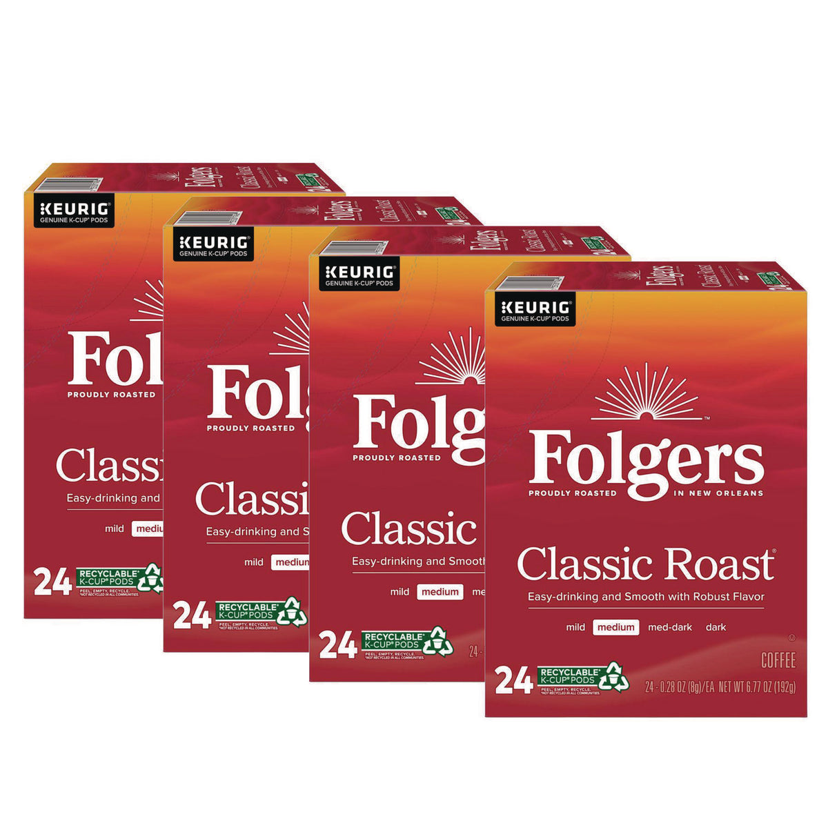 Folgers Gourmet Selections Classic Roast Coffee K-Cups, 96/Carton (GMT6685CT)