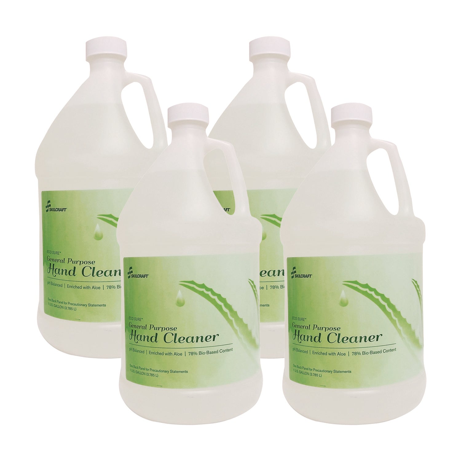 AbilityOne 8520014322618, SKILCRAFT Eco Sure General Purpose Hand Cleaner, Fresh Linen Scent, 1 gal, 4/Box