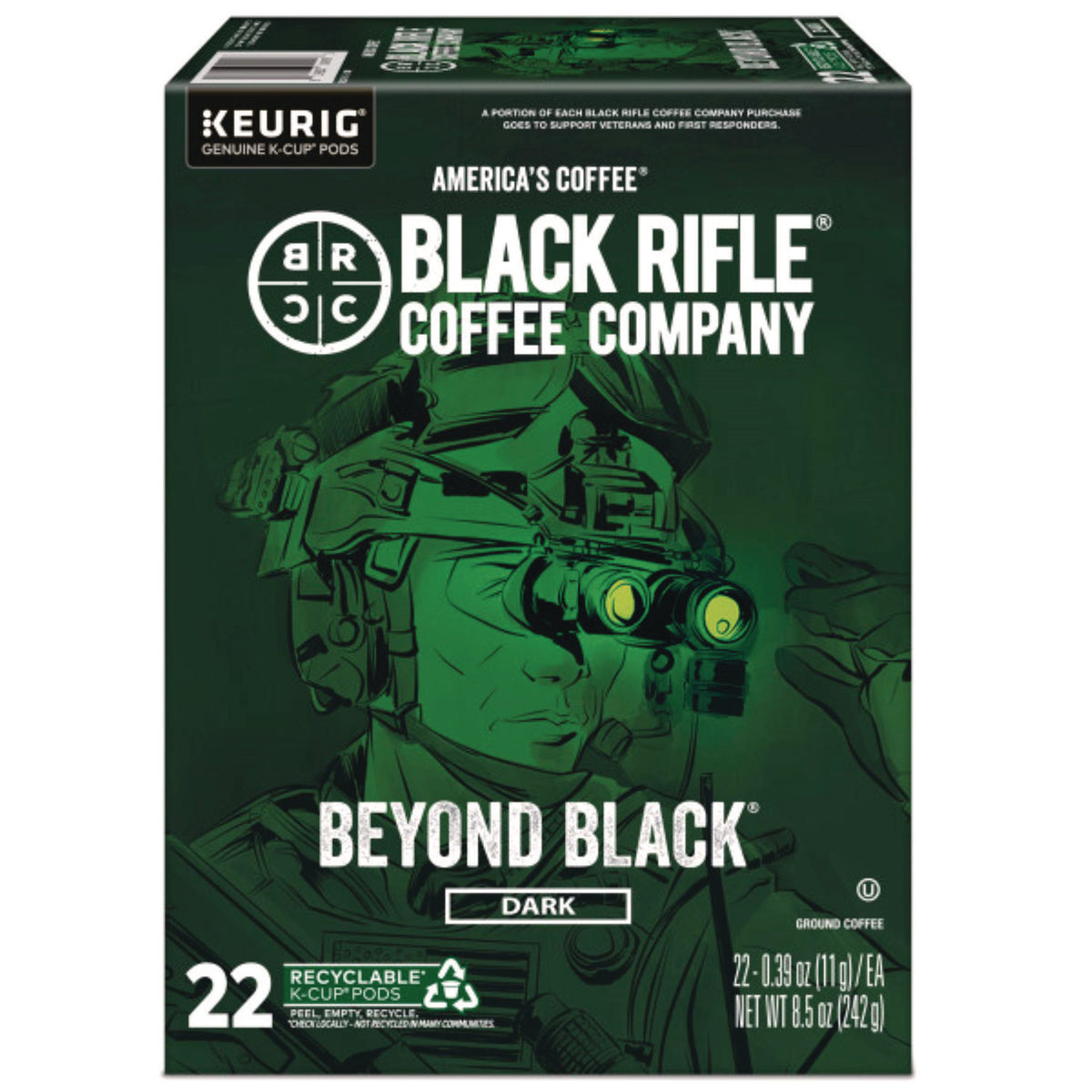 Black Rifle Coffee Company Beyond Black Coffee K-Cups, 22/Box (GMT0499)