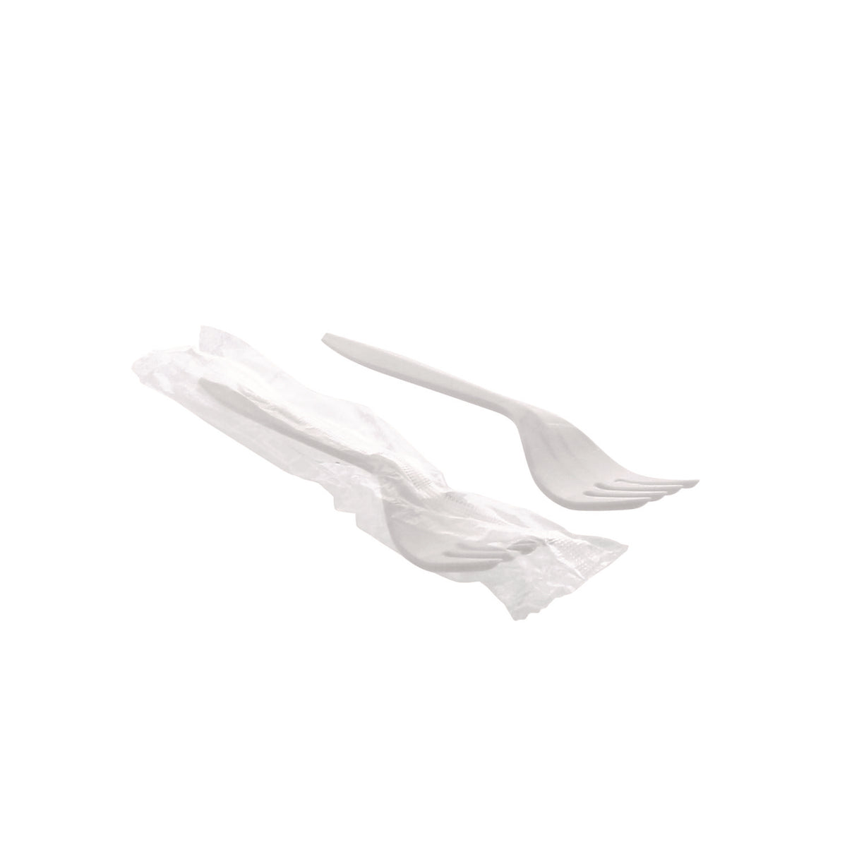 Pactiv Evergreen Fieldware Cutlery, Individually Wrapped, Fork, White, 1,000/Carton (PCTFKFWCH)