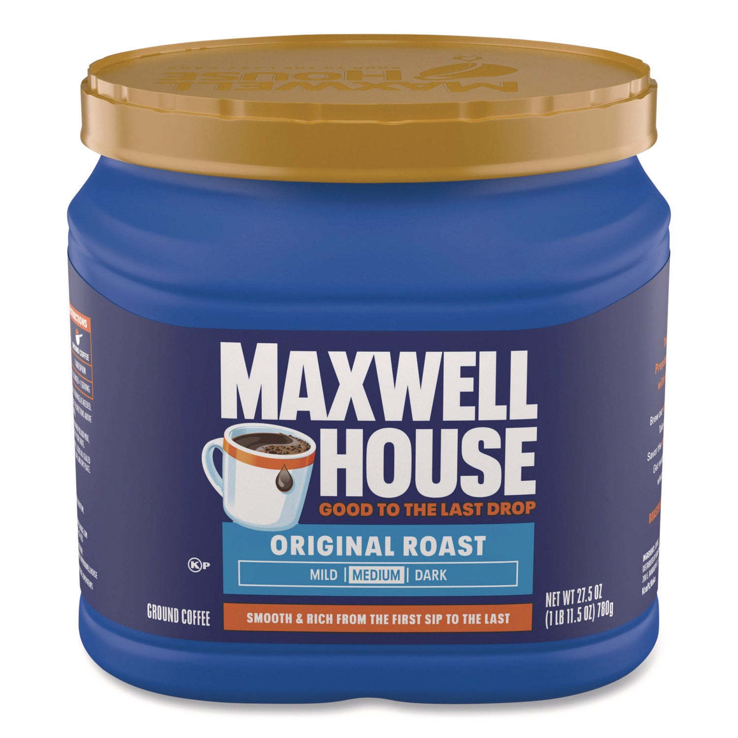 Maxwell House Coffee, Original Roast, 27.5 oz Canister (MWH09422)