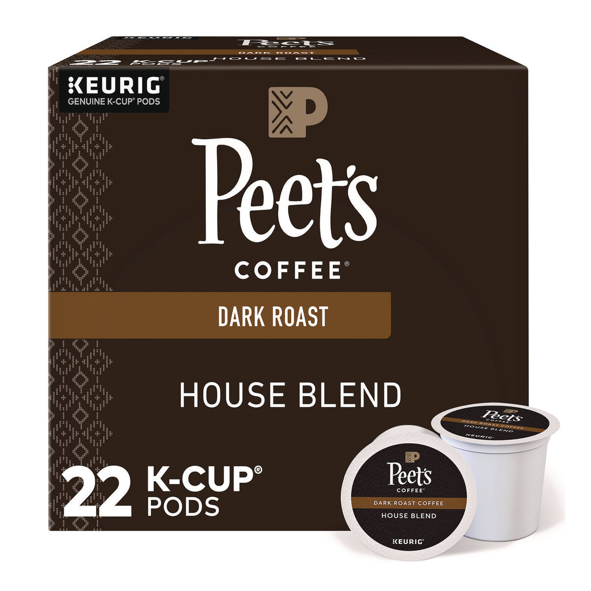 Peet's Coffee House Blend Coffee K-Cups, 22/Box (GMT6546)