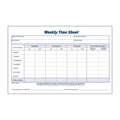 Adams Time Sheets, One Part (No Copies), 8.5 x 5.5, 100 Forms/Pad, 2 Pads/Pack (ABF9507ABF)