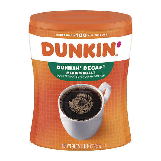 Dunkin Donuts Original Blend Decaf Coffee, 30 oz Canister (GMT8133401293)