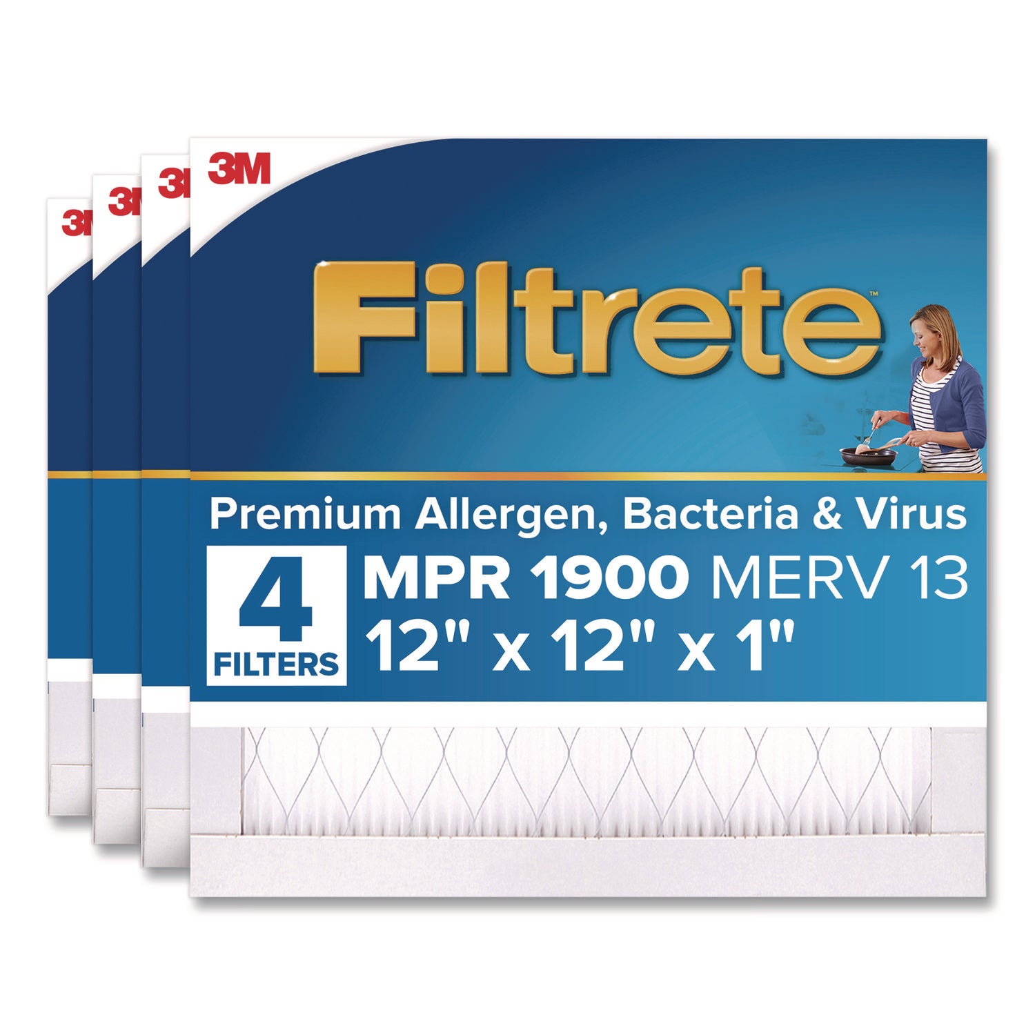 Filtrete High Performance Air Filter, 12 x 12, 4/Carton (UA10DC4CA)