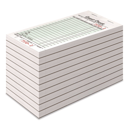Adams One-Part Guest Check Pad with Perforated Stub, One-Part (No Copies), 3.4 x 6.25, 50 Forms/Pad, 10 Pads/Pack (525SW)