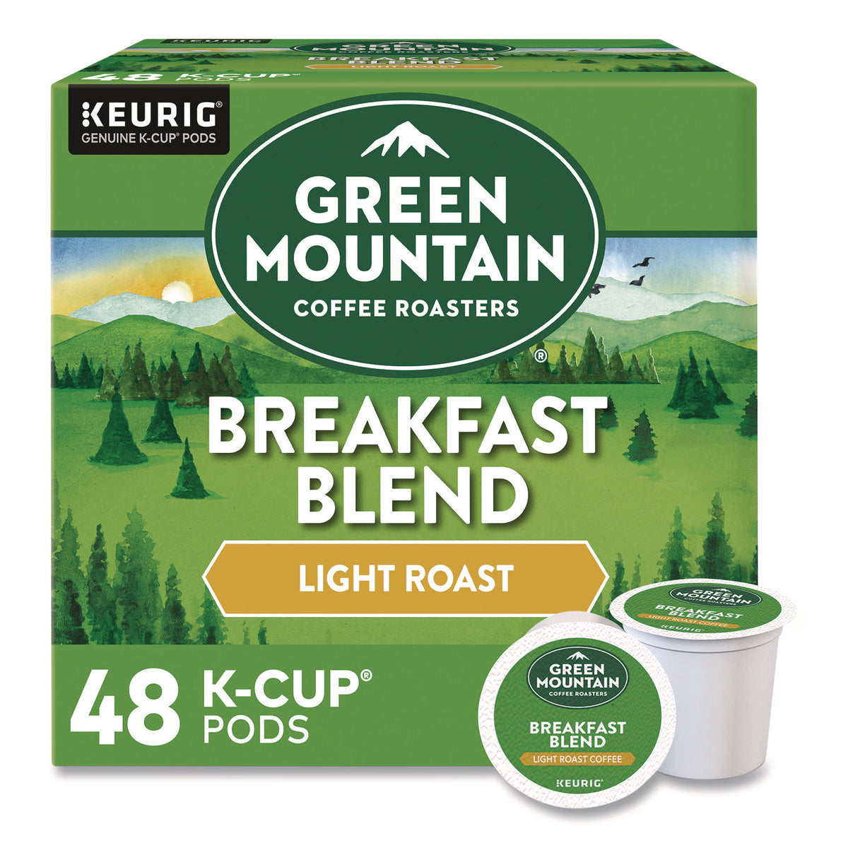 Green Mountain Coffee Roasters Roasters Roasters Breakfast Blend Coffee K-Cups, 0.31 oz, 48/Box (1635473)