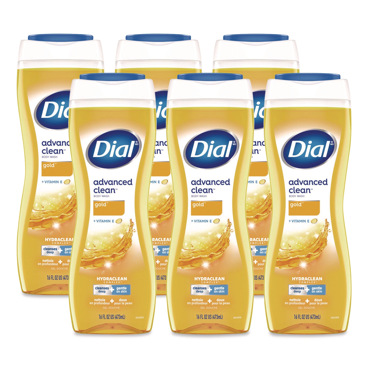 Dial Body Wash Advanced Clean Gold, Original Gold, 16 oz, 6/Carton (09119)