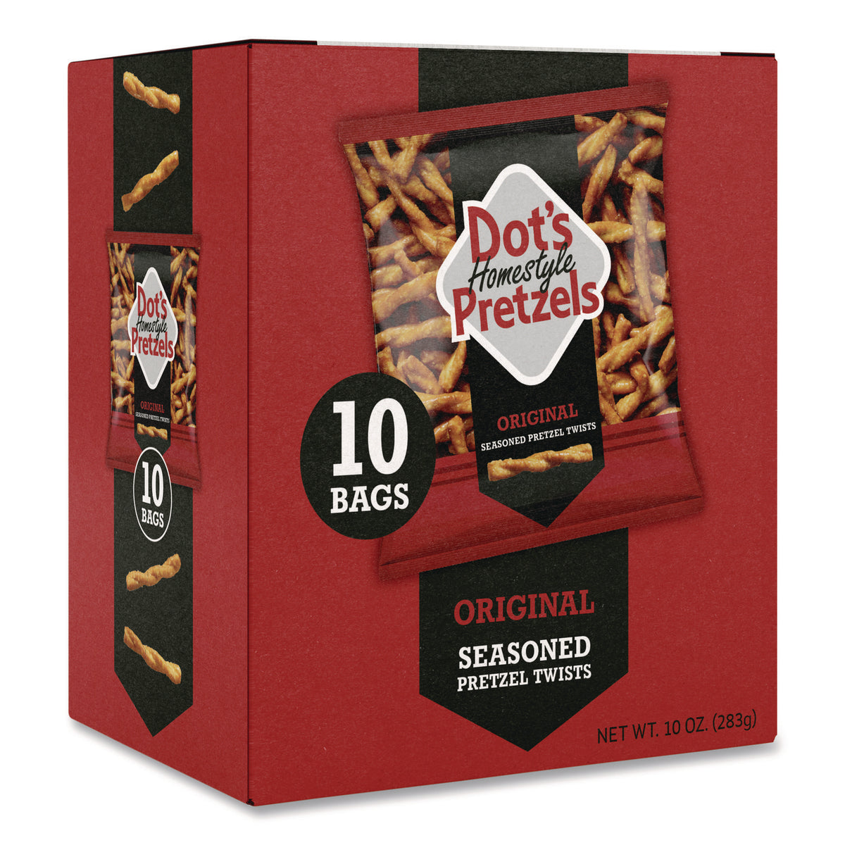 Dot's Pretzels Original Pretzels, 1 oz Bag, 10/Box (DDP71943)
