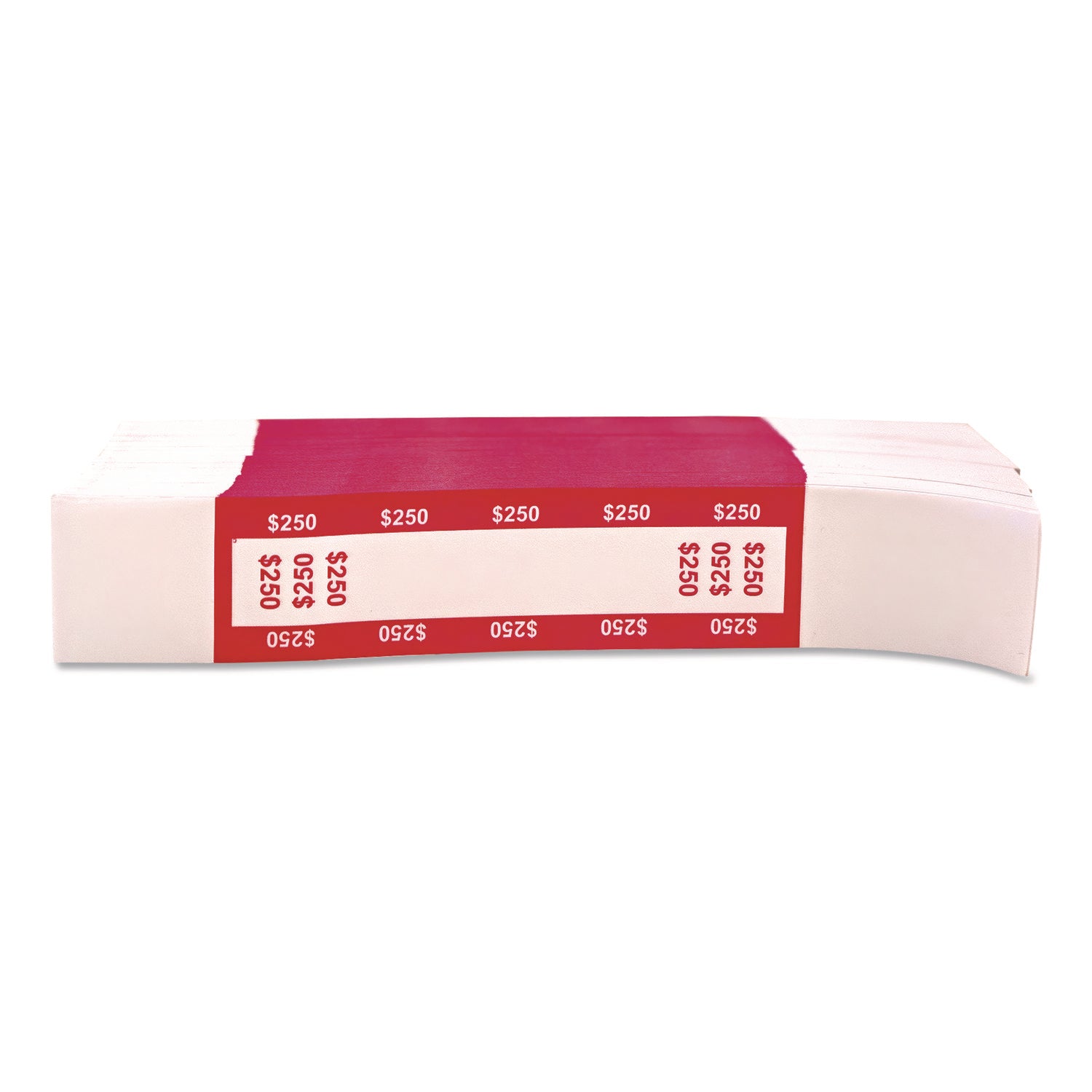 CONTROLTEK Currency Straps, $250, Self-Adhesive, 1,000/Pack (560018)