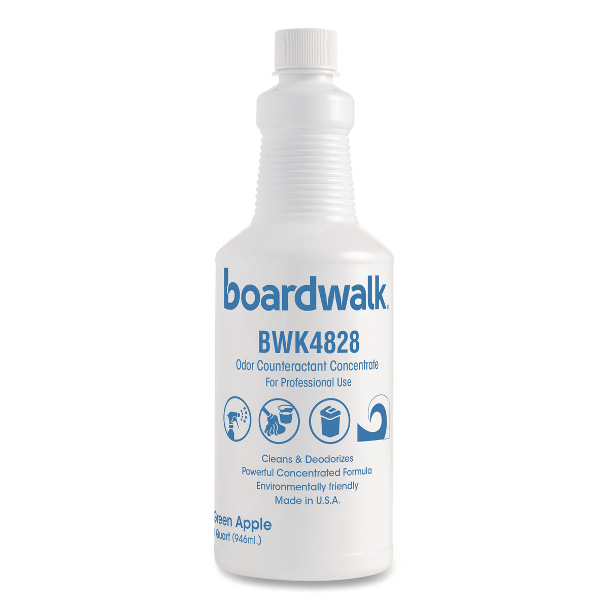 Boardwalk Liquid Deodorizer, Green Apple, 32 oz Bottle, 12/Carton (4828)