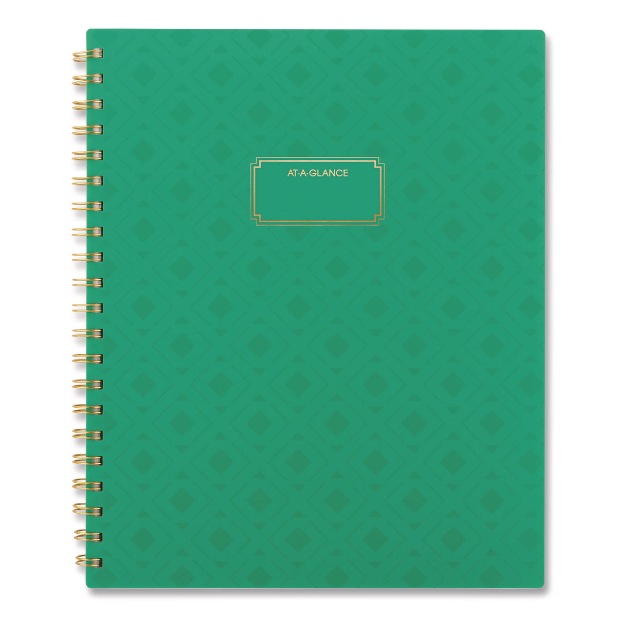AT-A-GLANCE Badge Geo Weekly/Monthly Planner, 11 x 8.5, Green Cover, 13-Month (Jan-Jan): 2026 (1753G905)