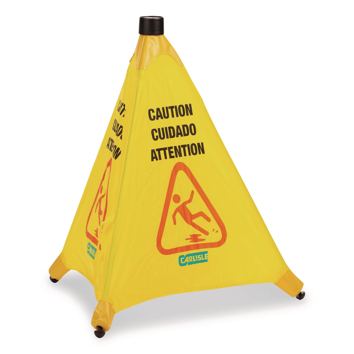 Carlisle Pop-Up Caution Cone, 18 x 22.25 x 20, Yellow (3694204)