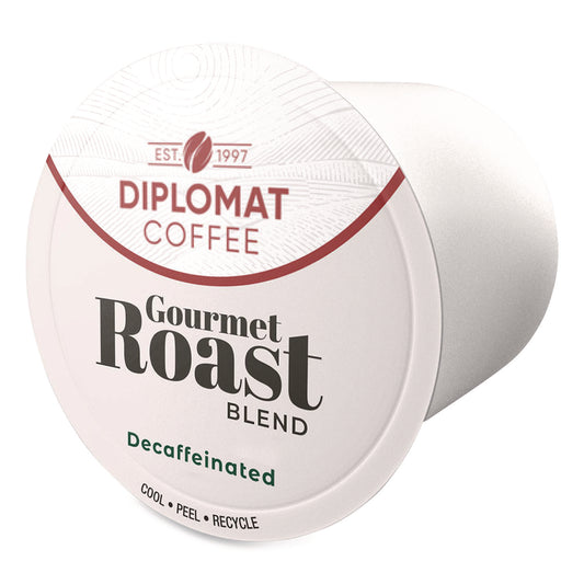 Diplomat Coffee Gourmet Decaffeinated DC-Cup, 10 g, 48/Carton (CDCCUPGR4810)