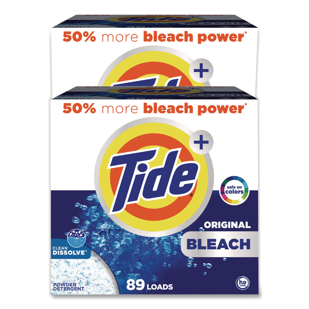 Laundry Detergent with Bleach, HE Compatible, 80 Loads, Tide Original Scent, Powder, 129 oz Box, 2/Carton (16667CT)