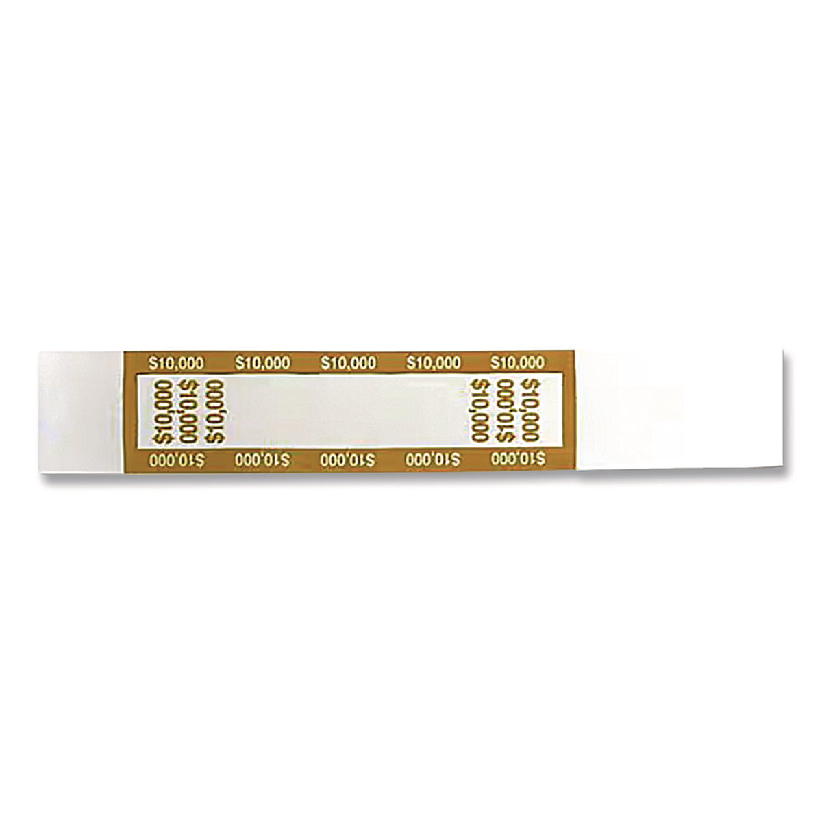 CONTROLTEK Currency Straps, $10,000, Self-Adhesive, 1,000/Pack (560023)