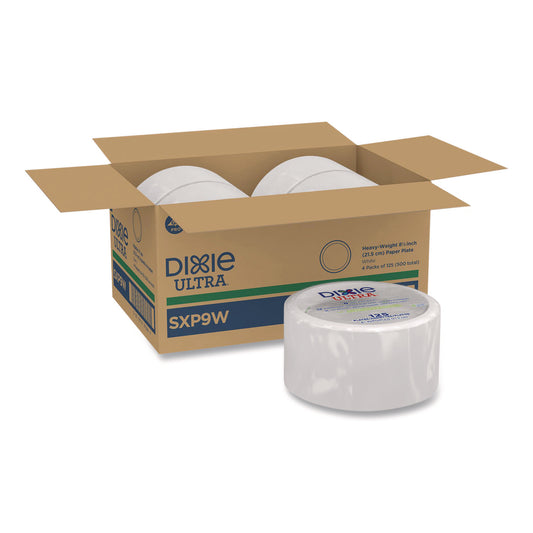 Dixie Ultra Heavy-Weight Paper Plates, 8.5" dia, 125/Pack, 4 Packs/Carton (SXP9W)