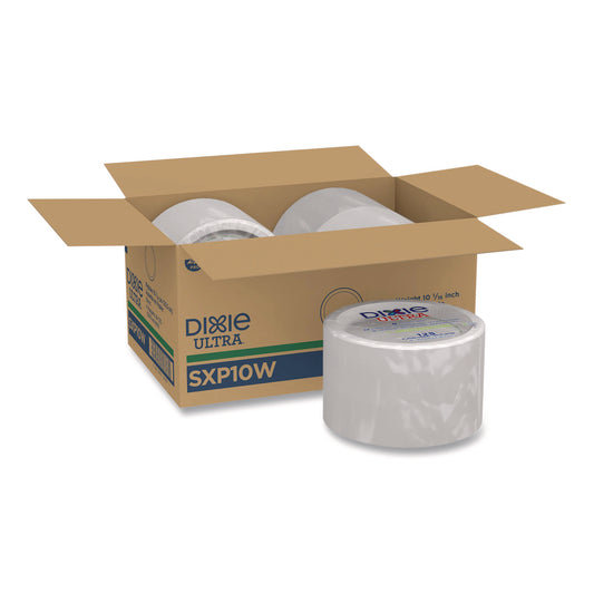 Dixie Ultra Heavy-Weight Paper Plates, 10" dia, White, 125/Pack, 4 Packs/Carton (SXP10W)