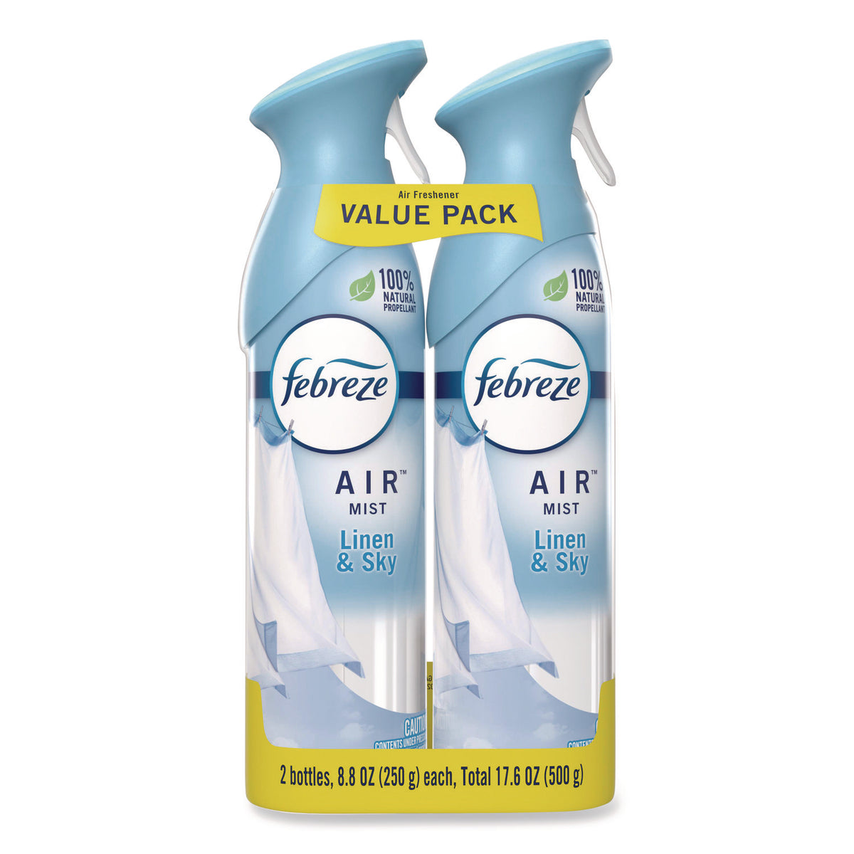 Febreze AIR, Linen and Sky, 8.8 oz Aerosol Spray, 2/Pack, 3 Packs/Carton (17340)