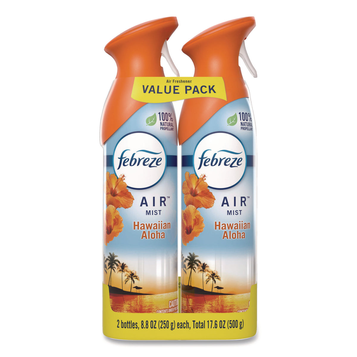 Febreze AIR, Hawaiian Aloha, 8.8 oz Aerosol Spray, 2/Pack, 3 Packs/Carton (17342)