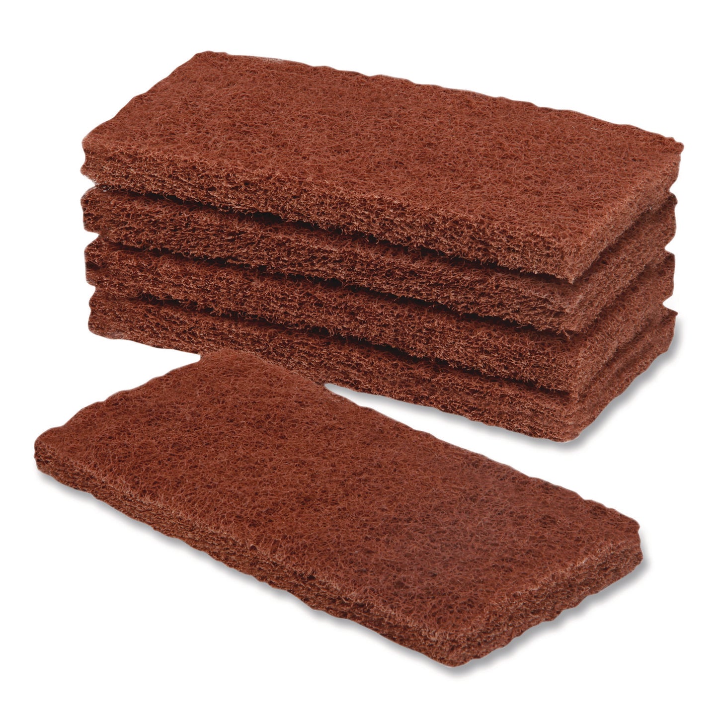 AbilityOne 7910015124968, SKILCRAFT Baseboard Scrubber Kit Stripping Replacement Pad, 1 x 4.75, Brown, 5/Box