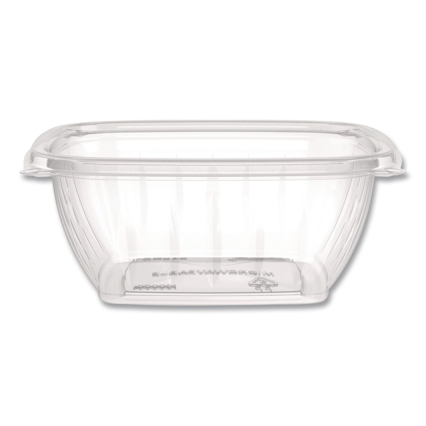 Dart Square Plastic Bowls, 12 oz, 8.5 x 8.5 x 2.64, Clear, Plastic, 63 Bowls/Sleeve, 8 Sleeves/Carton (C12SB)