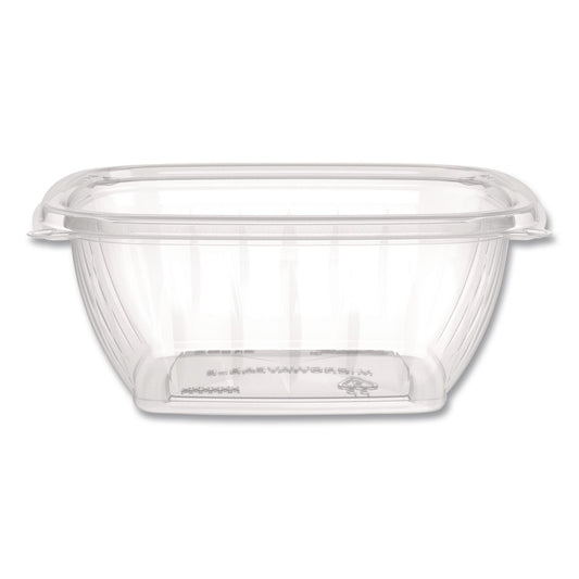 Dart Square Plastic Bowls, 12 oz, 8.5 x 8.5 x 2.64, Clear, Plastic, 63 Bowls/Sleeve, 8 Sleeves/Carton (C12SB)