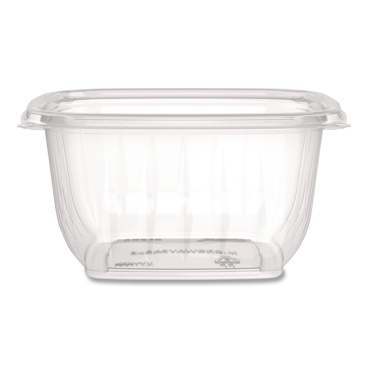Dart Square Plastic Bowls, 16 oz, 8.5 x 8.5 x 1.96, Clear, Plastic, 63 Bowls/Sleeve, 8 Sleeves/Carton (C16SB)