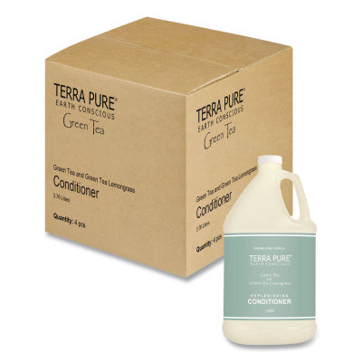 Diversified Hospitality Solutions Terra Pure Conditioner Gallon, Green Tea Lemongrass, 1 gal Bottle, 4/Carton (002256)