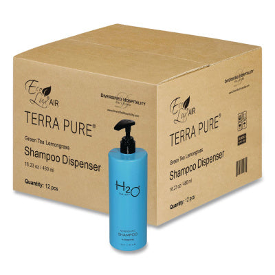 Diversified Hospitality Solutions H2O Therapy Shampoo Air Pump, White Tea and Lemongrass, 16.23 oz Bottle, 12/Carton (259805)