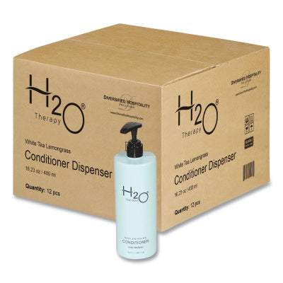 Diversified Hospitality Solutions H2O Therapy Conditioner Air Pump, White Tea and Lemongrass, 16.23 oz Bottle, 12/Carton (259812)