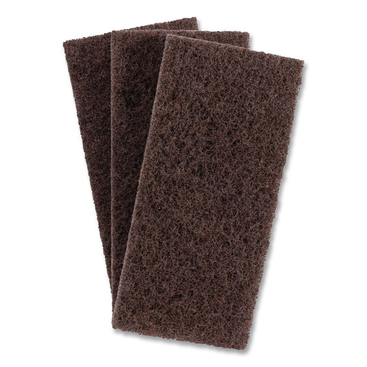 3M Doodlebug Utility Pad, 4.62 x 10, Brown, 10/Carton (08004B)
