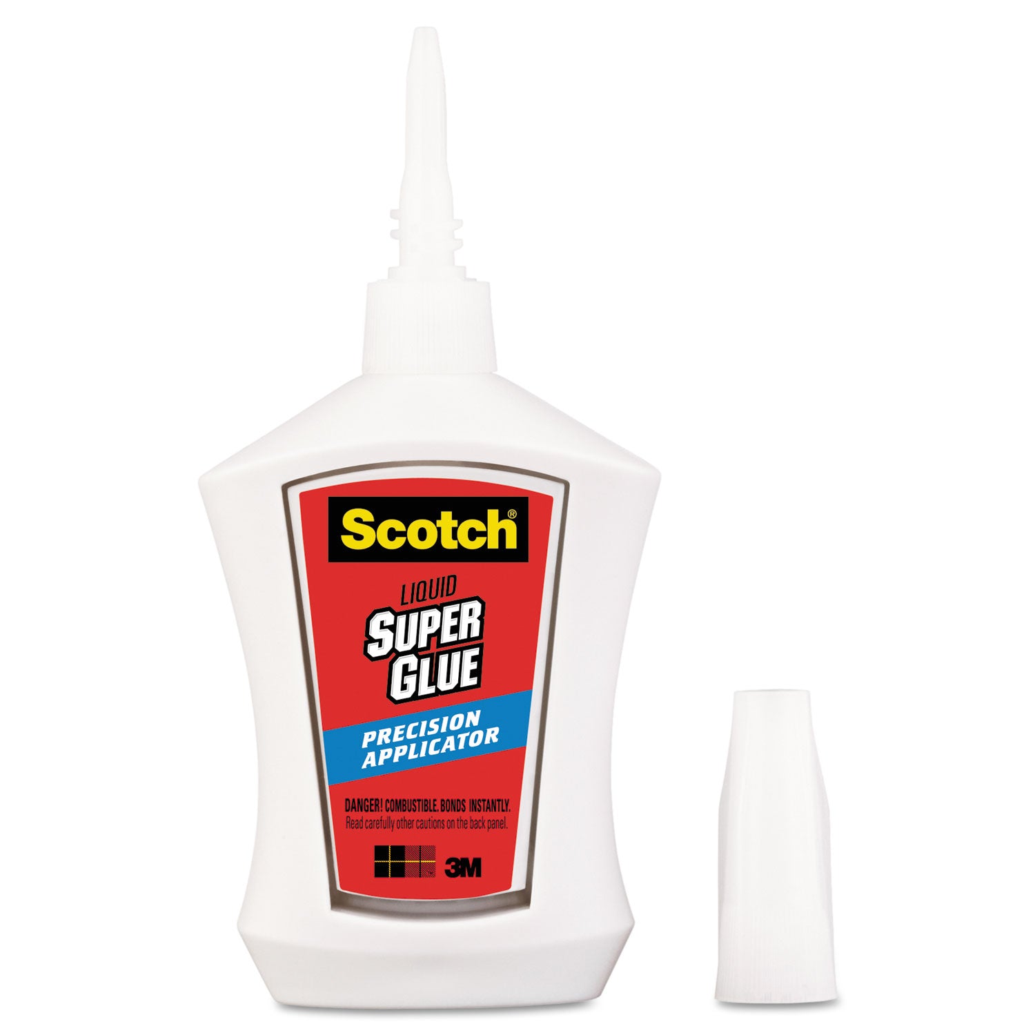 Scotch Super Glue with Precision Applicator, 0.14 oz, Dries Clear (MMMAD124)