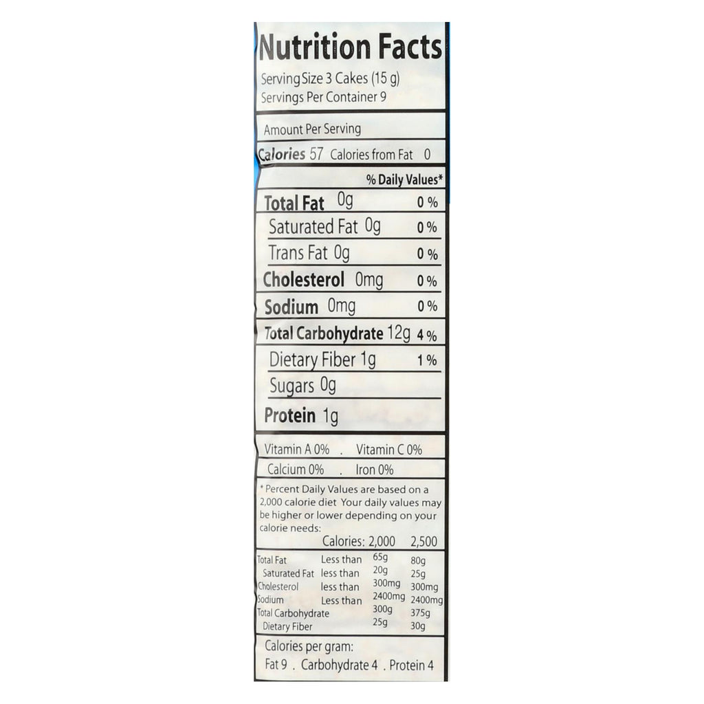 Suzie's Whole Grain Thin Cakes - Brown Rice - Case Of 12 - 4.9 Oz.