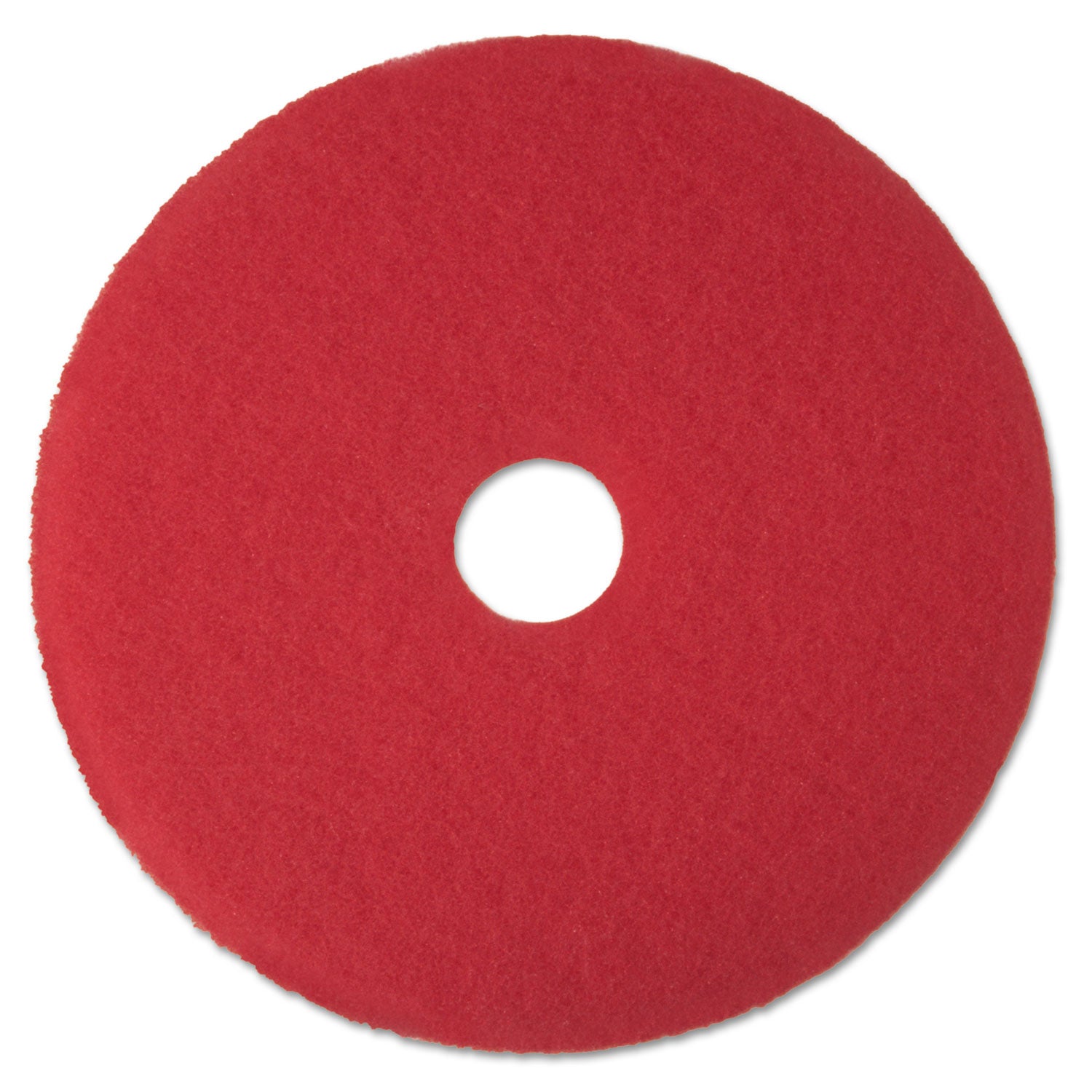 3M Low-Speed Buffer Floor Pads 5100, 19" Diameter, Red, 5/Carton (MMM08394)