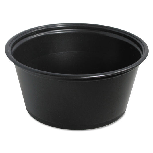Dart Conex Complements Portion/Medicine Cups, 3.25 oz, Black, 125/Bag, 20 Bags/Carton (DCC325PCBLK)