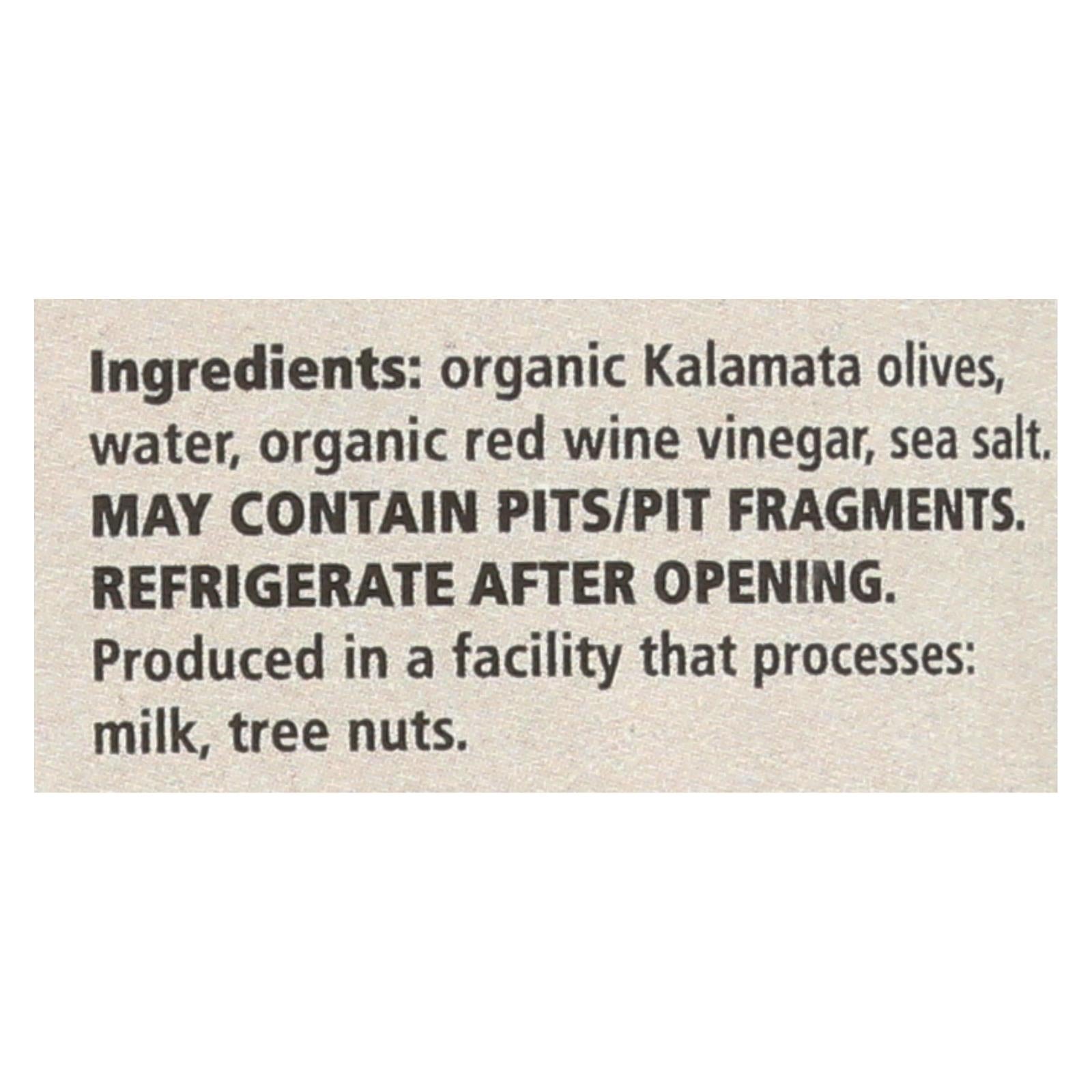 Divina - Organic Pitted Kalamata Olives - Case Of 6 - 6 Oz.