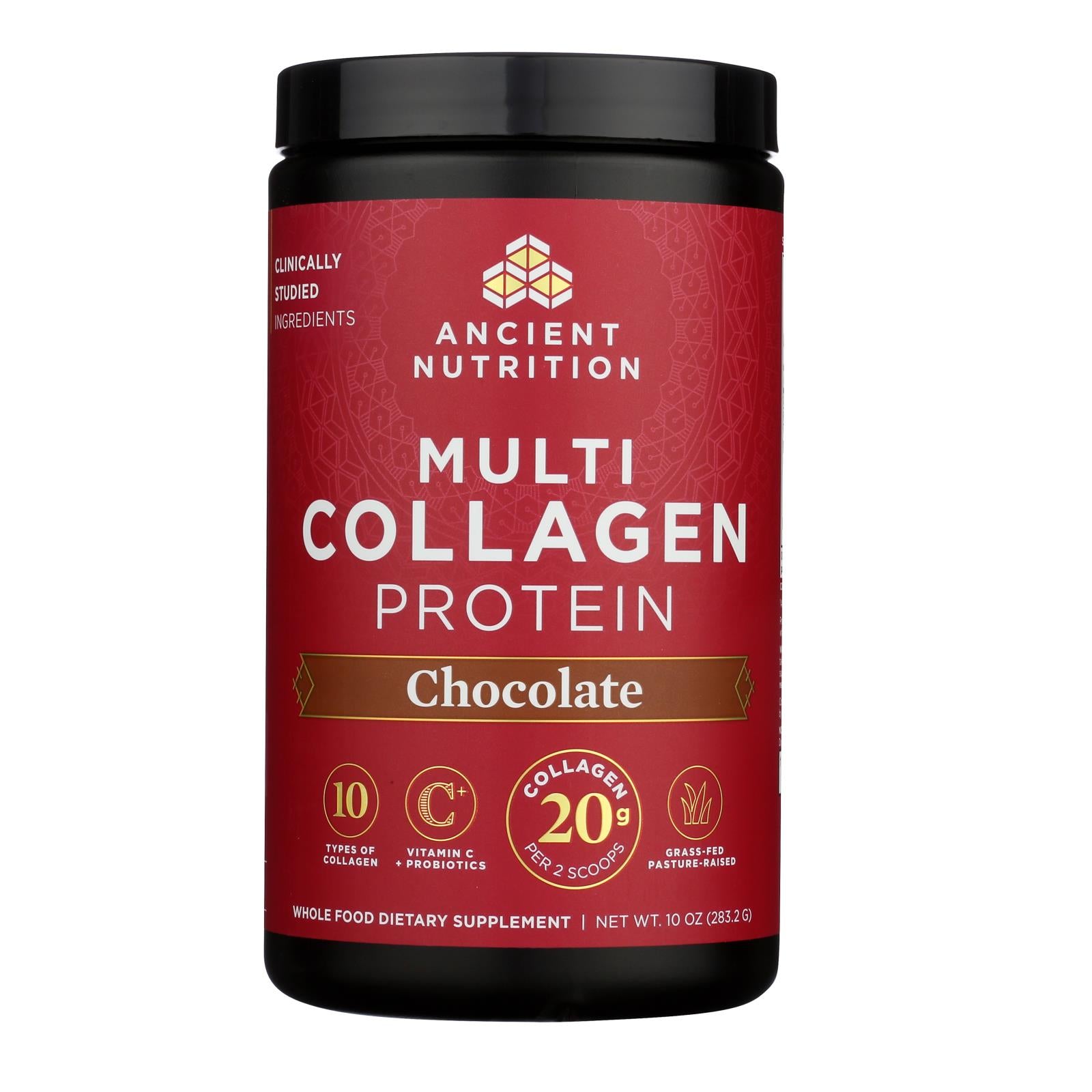 Ancient Nutrition - Cllgn Multi Chocolate Protein - 1 Each 1-10.0 Oz