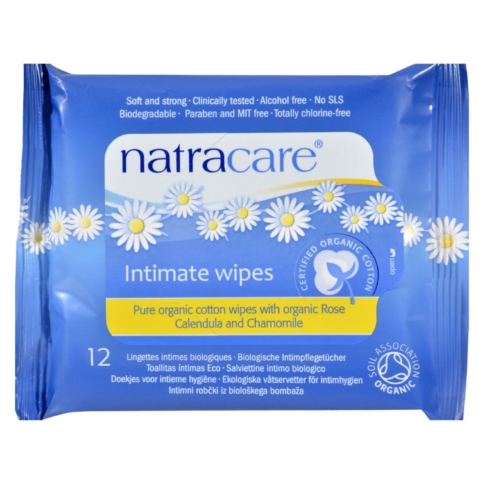 Natracare Organic Cotton Intimate Wipes - 12 Wipes - Case Of 12