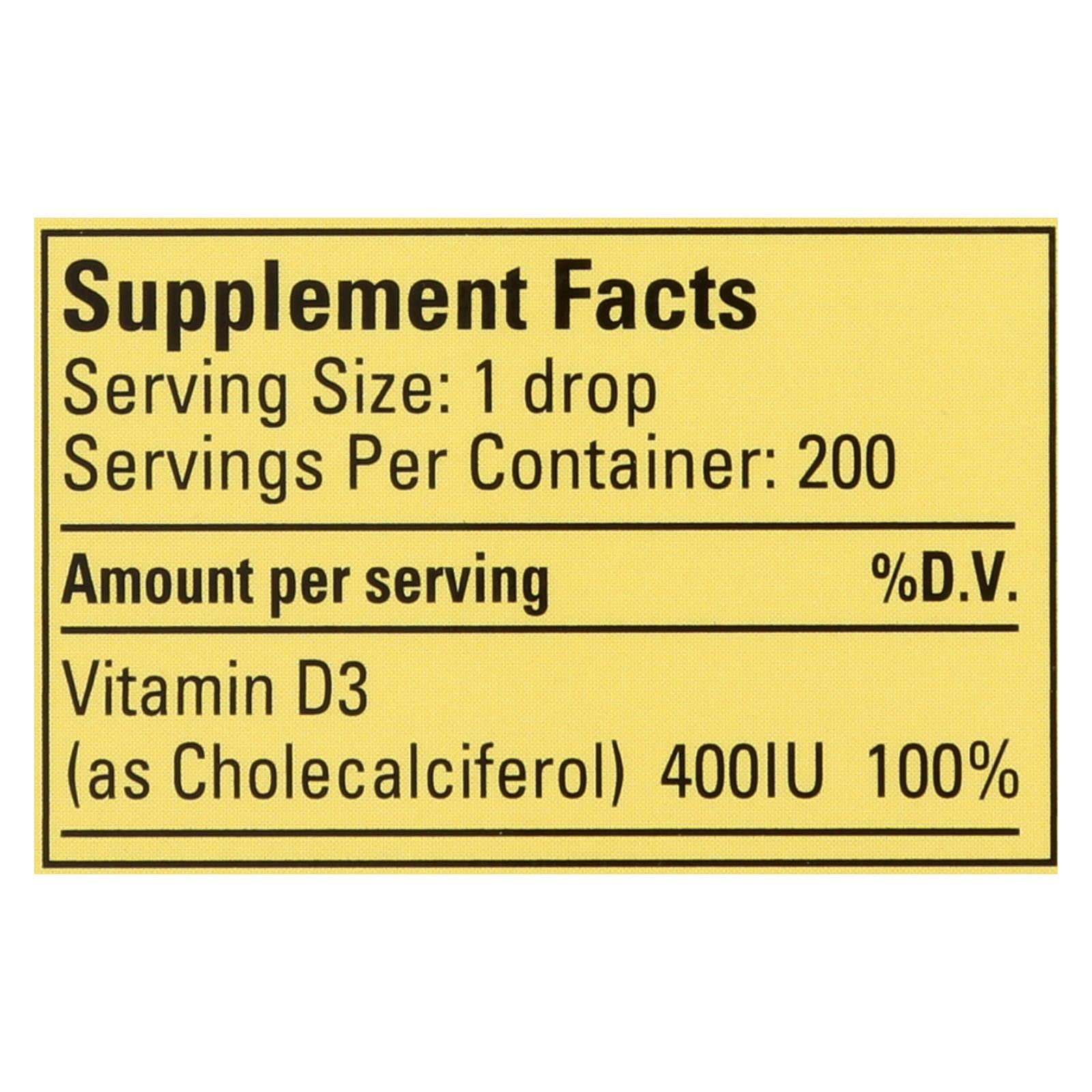 Childlife Organic Vitamin D3 Drops For Babies And Infants - Natural Berry Flavor - .338 Oz