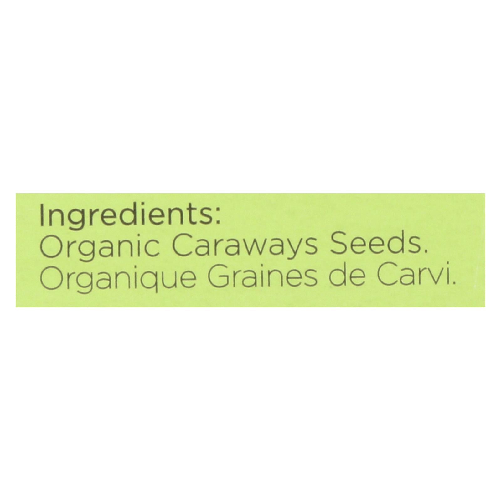 Spicely Organics - Organic Caraway Seeds  - Case Of 6 - 0.35 Oz.