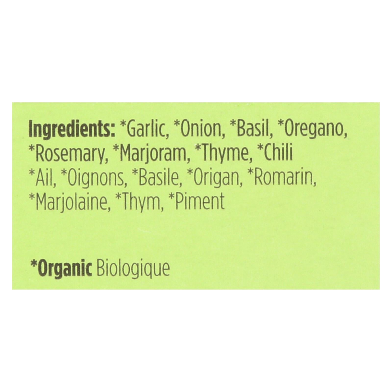 Spicely Organics - Organic Italian Seasoning - Case Of 6 - 0.1 Oz.