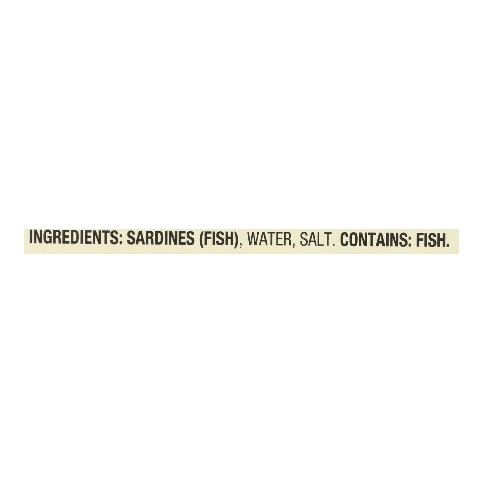 Season Sardines In Water  - Case Of 12 - 4.375 Oz