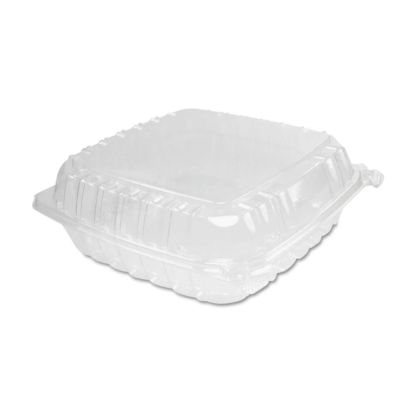 Dart ClearSeal Hinged-Lid Plastic Containers, 9.3 x 8.8 x 3, Clear, Plastic, 100/Bag, 2 Bags/Carton (DCCC95PST1)