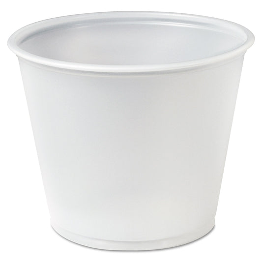 Dart Polystyrene Portion Cups, 5.5 oz, Translucent, 250/Bag, 10 Bags/Carton (DCCP550N)