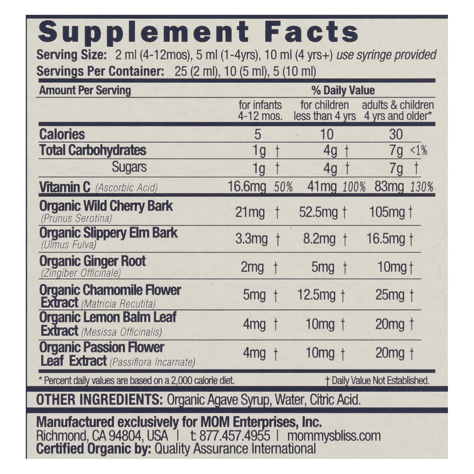 Mommy's Bliss - Cgh Syrup Baby Nght Tm - 1 Each - 1.67 Fz