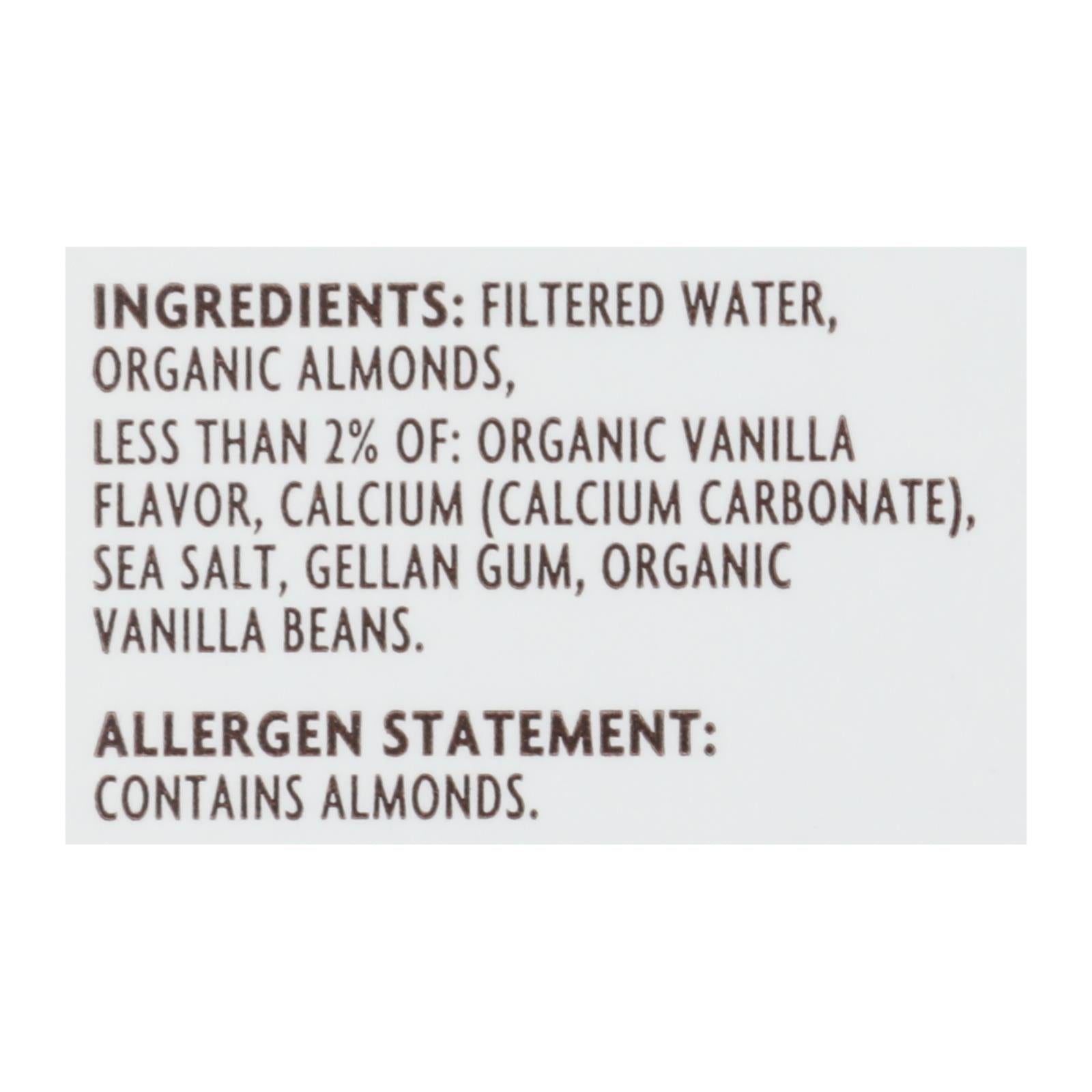 Mooala - Almond Milk Organic Vanilla Unsweetened - Case Of 6-32 Fluid Ounces