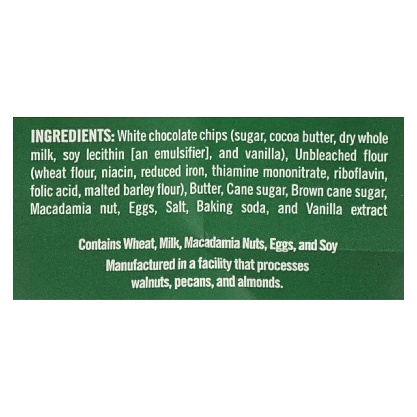 Tate's Bake Shop White Chocolate Macadamia Nut Cookies - Case Of 12 - 7 Oz.